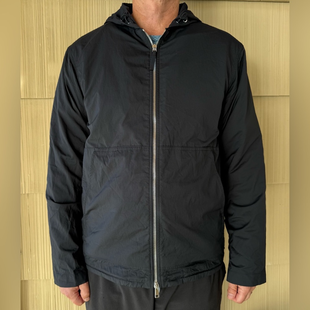 Theory Black Hooded Windbreaker